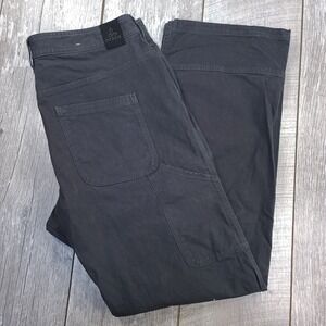 prAna Pants Mens 36x32 Gray Bronson Canvas Carpenter Outdoor Work Utility